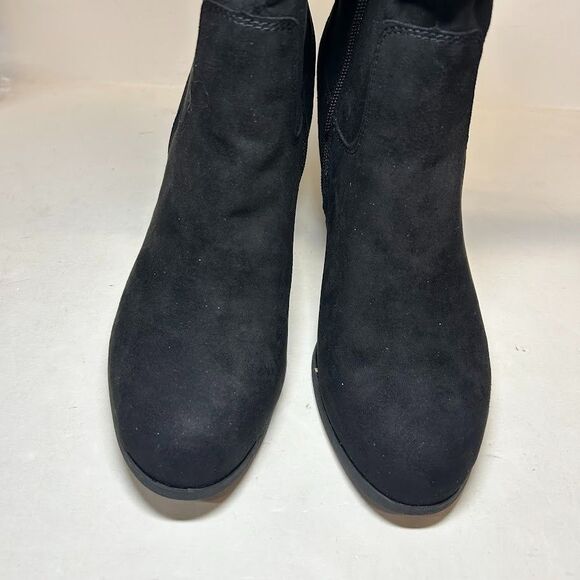 Style & Co. Womens 12 M Black Microsuede Saraa Slouch Mid Calf Boots DISPLAY JC8 - Picture 3 of 5